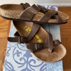 Birkenstock Mayari Sandals . Brown . Size 39 .